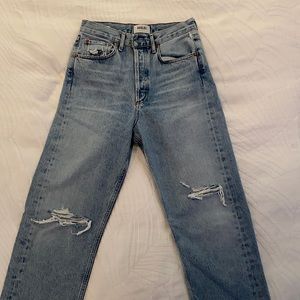 straight leg agolde jeans